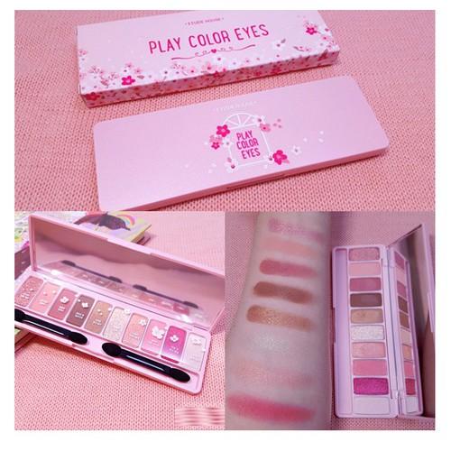 Bảng Phấn Mắt 10 Màu Etude House Play Color Eyes Màu Cherry Blossom