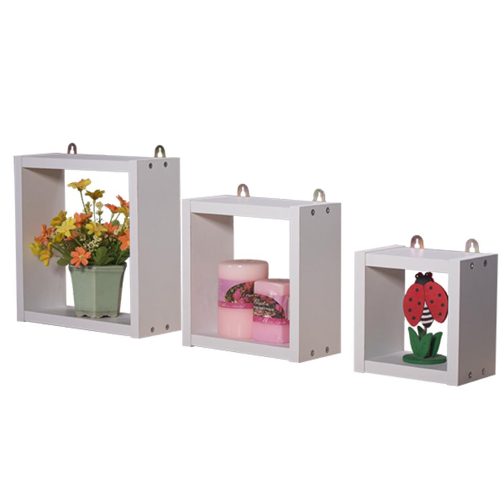 Bộ 3 kệ hộc treo tường modulo home karo 1594