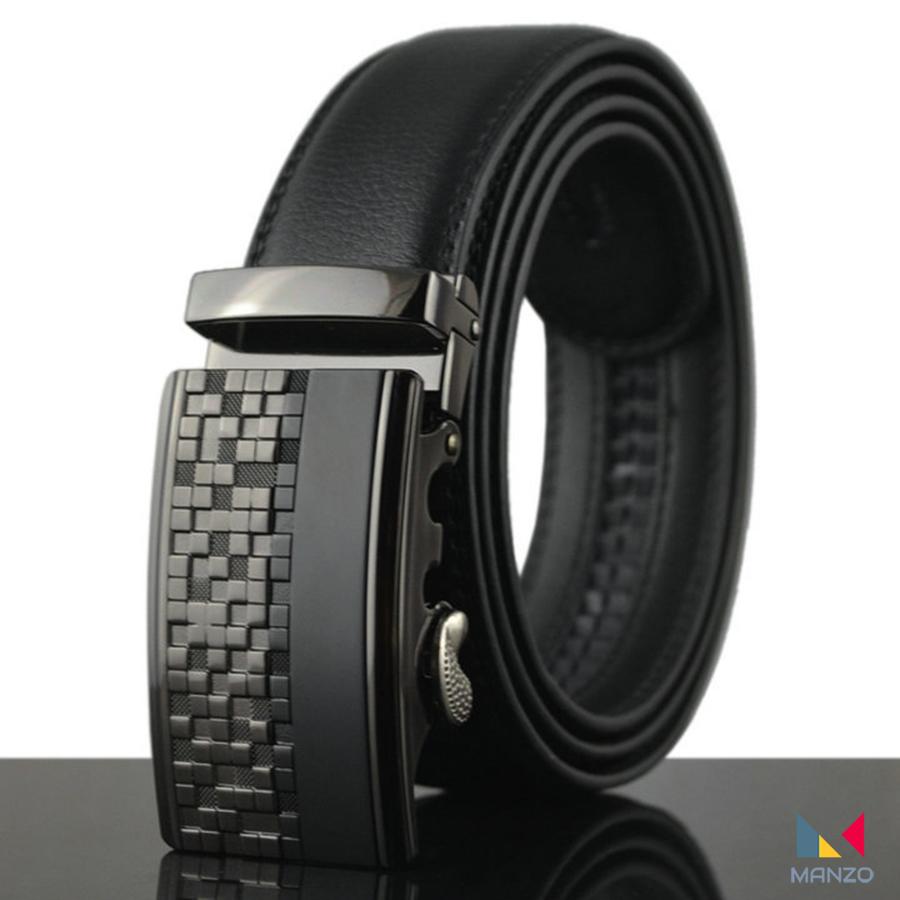 Thắt lưng- dây nịt nam da bò thật 100% khóa tự động manzo 225 bh 1 năm.