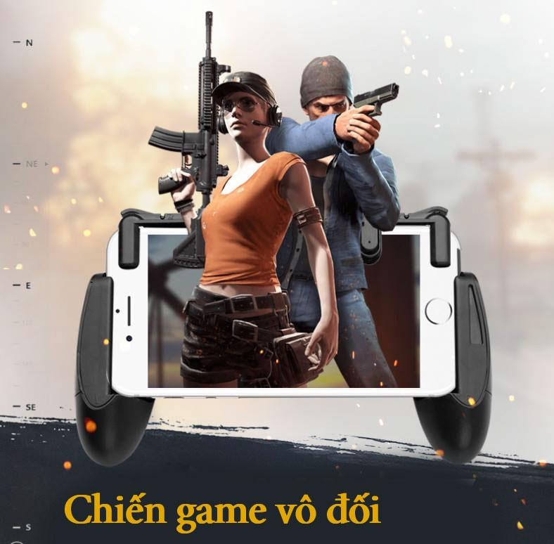 Tay cầm chơi game+Bộ 2 nút bấm chơi game pubg, nút chơi game, nút bấm chơi game dòng C9 Hỗ Trợ Chơi Pubg Mobile, Ros Mobile, Ipad