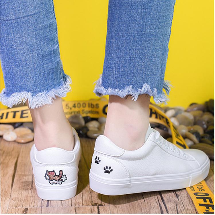Giày sneaker nữ giày mèo phong cách mới 2018