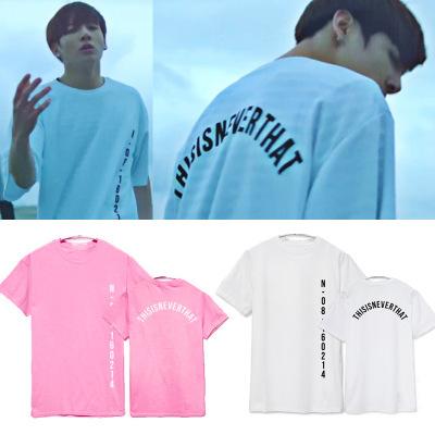 Áo thun BTS JungKook màu trắng trơn in chữ