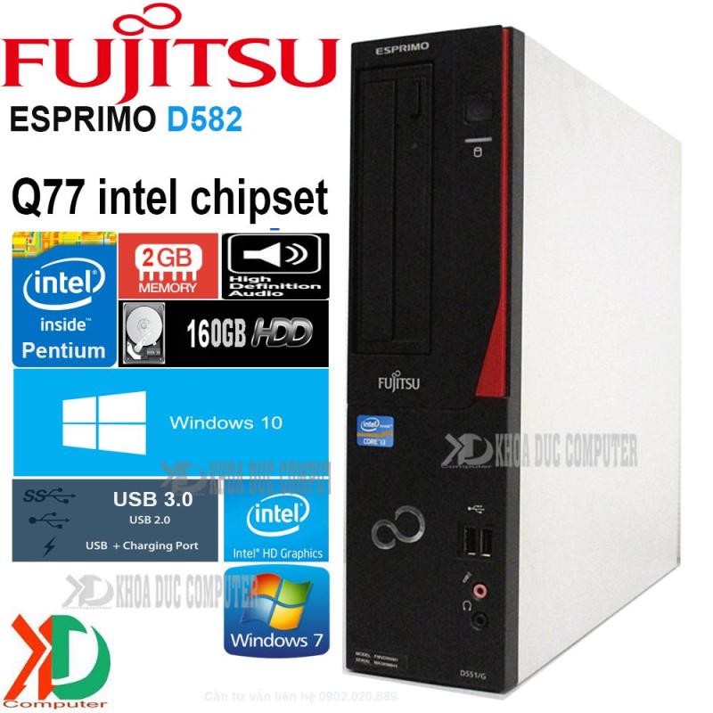 Máy tính đồng bộ nhật bản FUJITSU D582/G - Q77 Chipset CPU G2030/ 2GB ram / 160GB ổ cứng Siêu bền