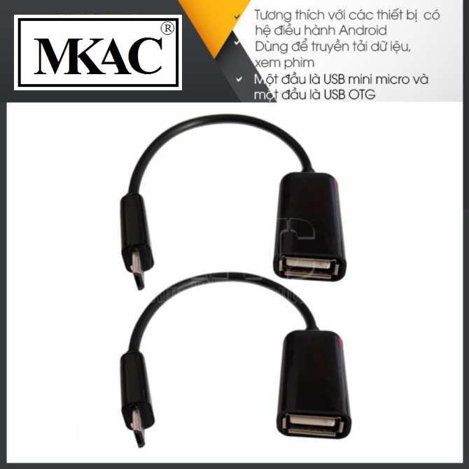 Bộ 2 sợi dây cáp otg đầu dẹt