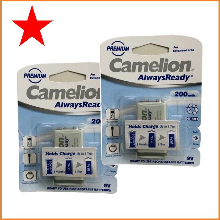 Combo 2 vỉ pin sạc 9V Camelion 200mAh chính hãng