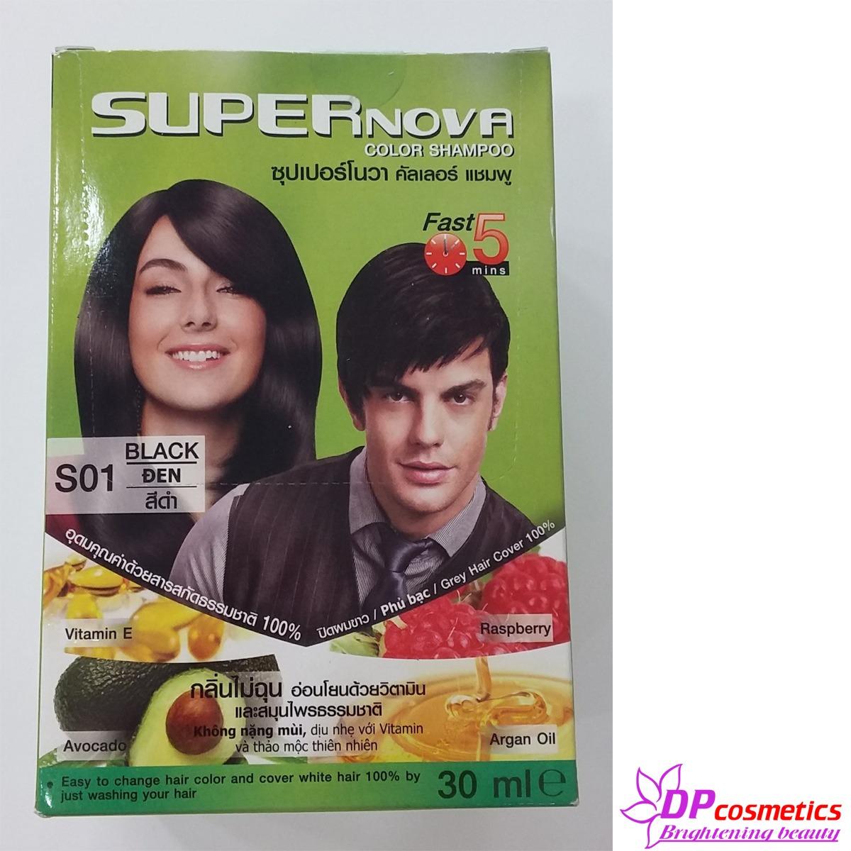 [HCM]Combo 5 gói dầu gội nhuộm tóc Super Nova