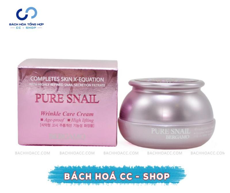 KEM DƯỠNG PHỤC HỒI DA BERGAMO PURE SNAIL WRINKLE CARE CREAM 50g