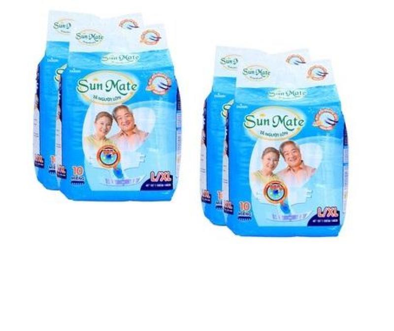 Combo 4 Gói Tã người lớn Sunmate LXL10 ( vòng bụng trên 110cm) tốt nhất