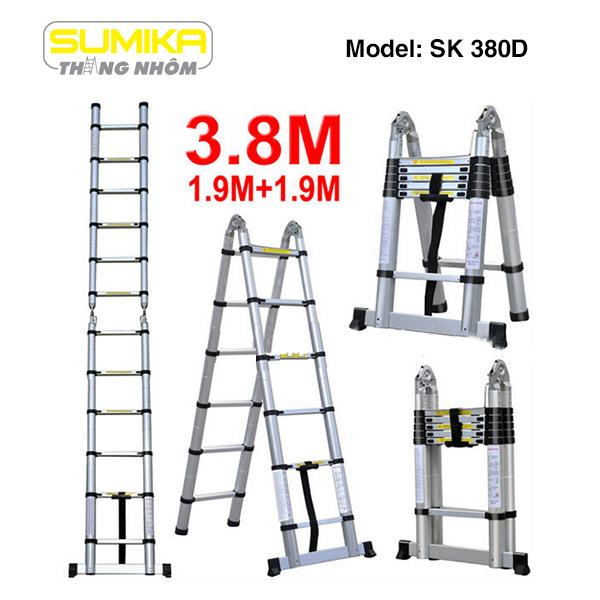 Thang nhôm rút đôi Sumika SK380D - 3.8m