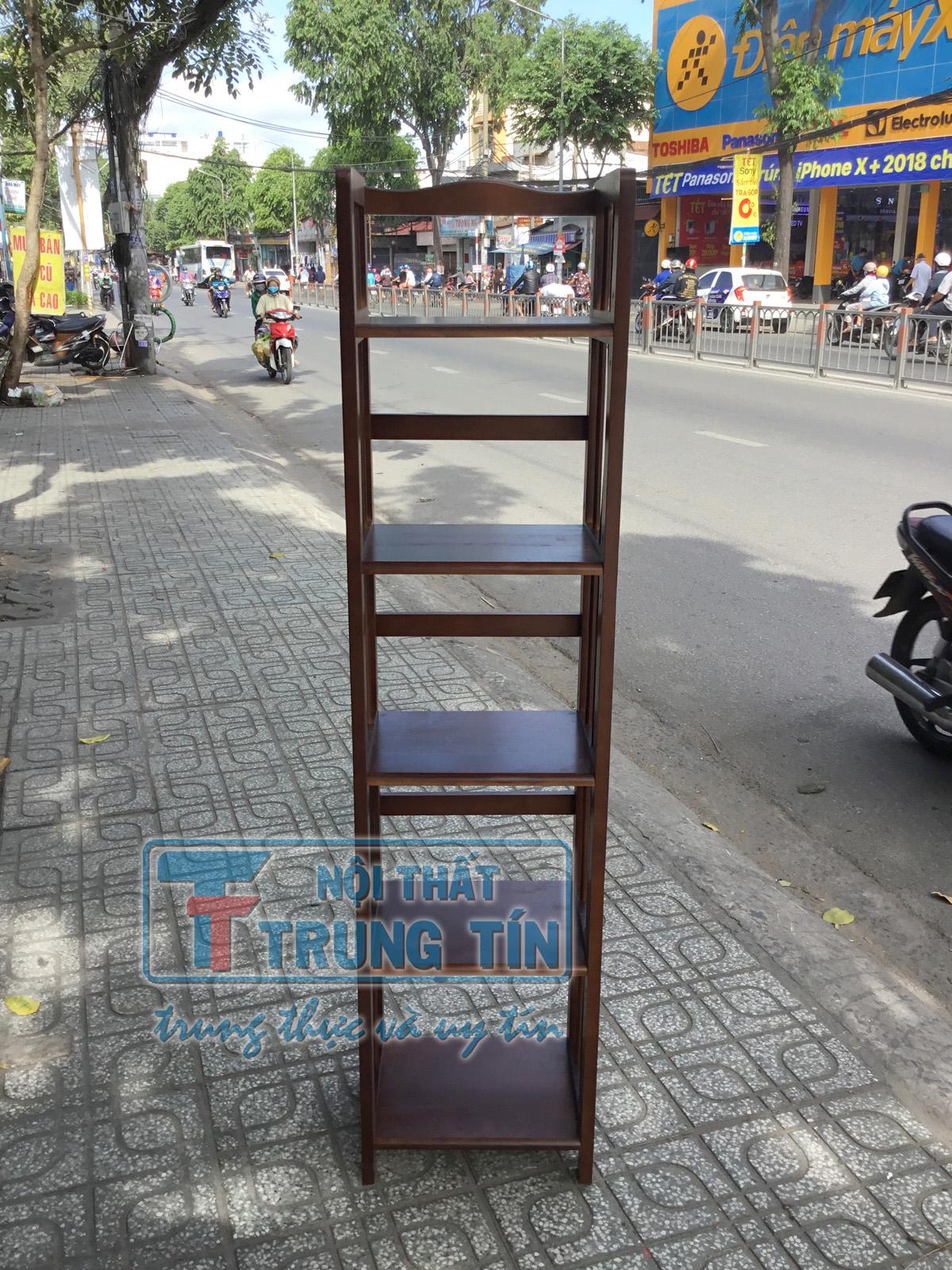 Kệ sách gỗ 5 tầng ngang 40 màu tự nhiên