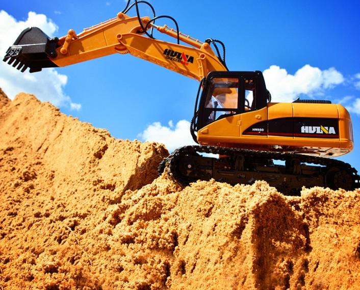 Xe Máy  Gầu  xúc hợp kim Huina550 Gầu xúc Bằng Hợp Kim