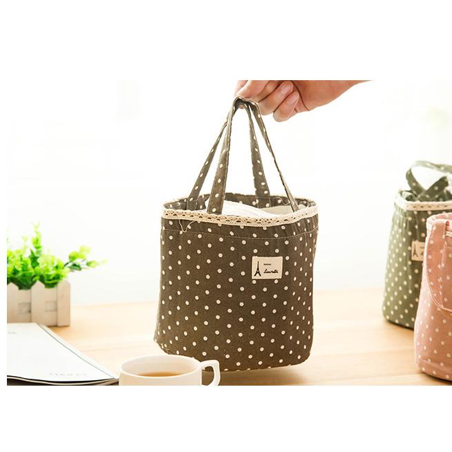 Bộ 2 Túi Đựng Hộp Cơm Giữ Nhiệt Hàn Quốc 30x16cm - Loại Tốt