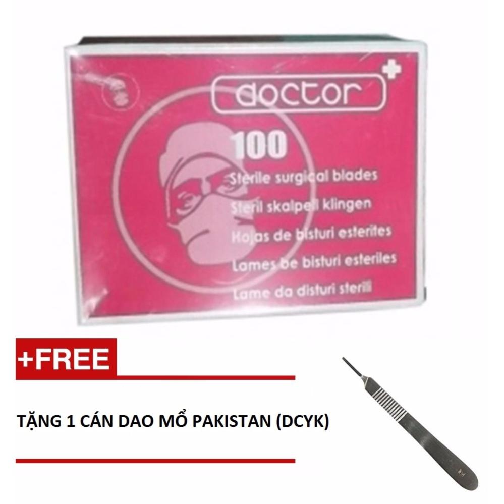 Hộp 100 Lưỡi dao mổ DOCTOR số 11 + Tặng 1 cán dao mổ số 3