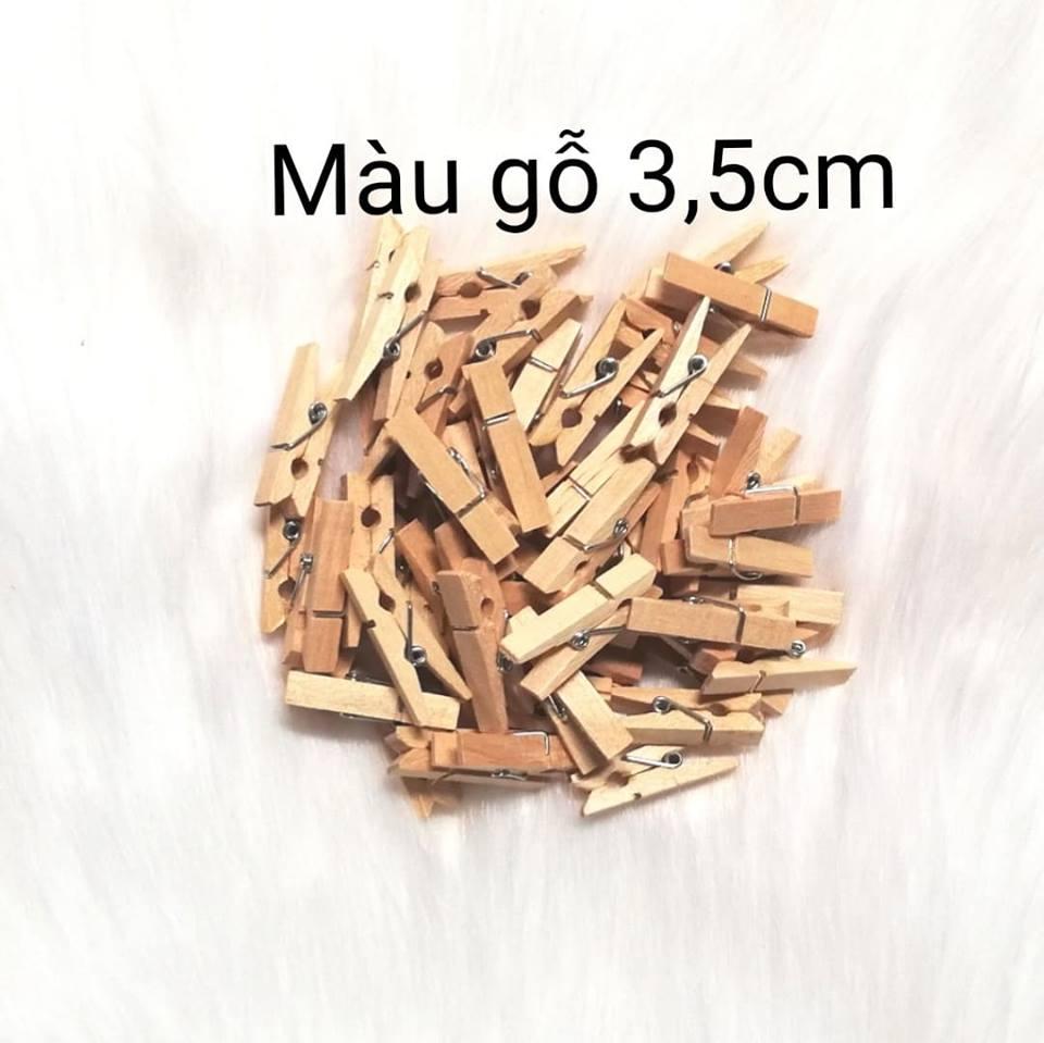 50 kẹp gỗ treo ảnh tặng kèm 5 mét dây cói