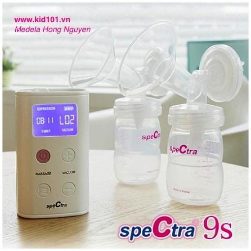 Máy hút sữa hút đôi Spectra 9S + máy hâm sữa + áo hút sữa