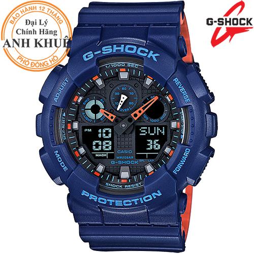 Đồng hồ nam dây nhựa g-shock chính hãng casio anh khuê ga-100l-2adr