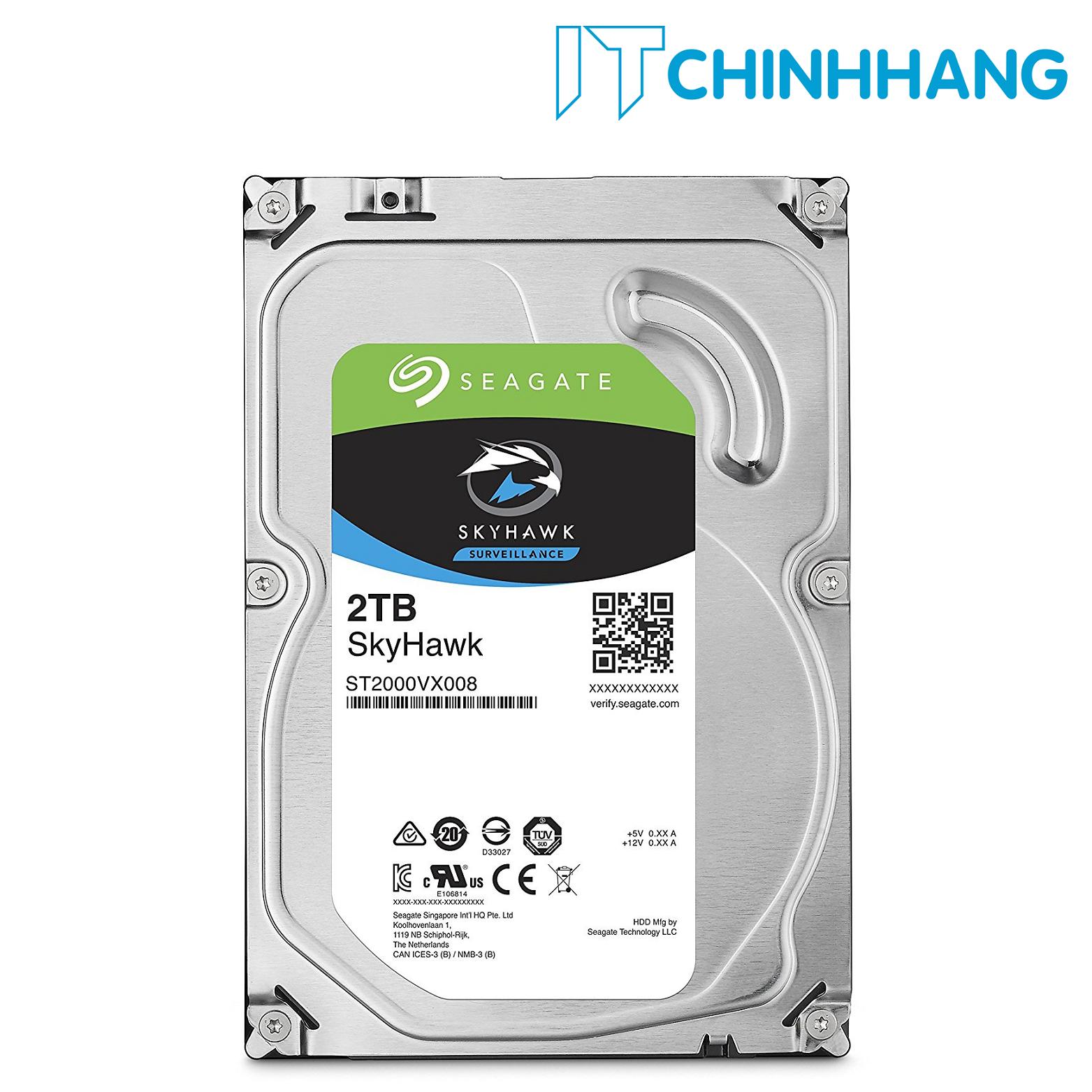 Ổ cứng gắn trong hdd seagate 2tb-camera skyhawk - hãng phân phối chính thức