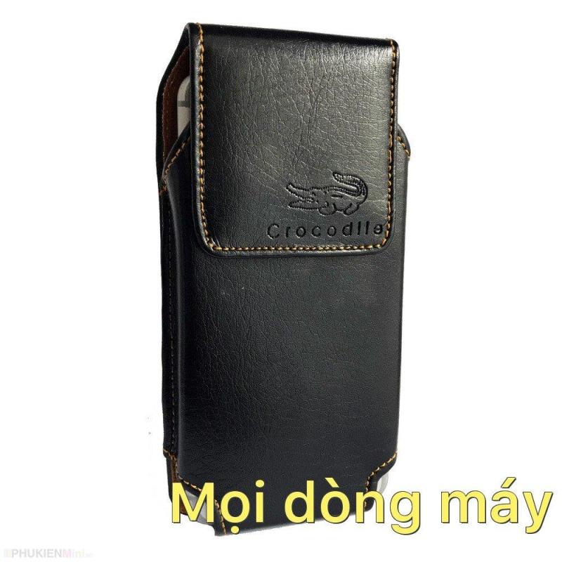 Giá Bao da túi đeo hông thắt lưng loại đứng cho điện thoại 5 inch, 5.2 inch, 5.5 inch, 6 inch, 6.5 inch màu nâu và đen Mọi dòng máy