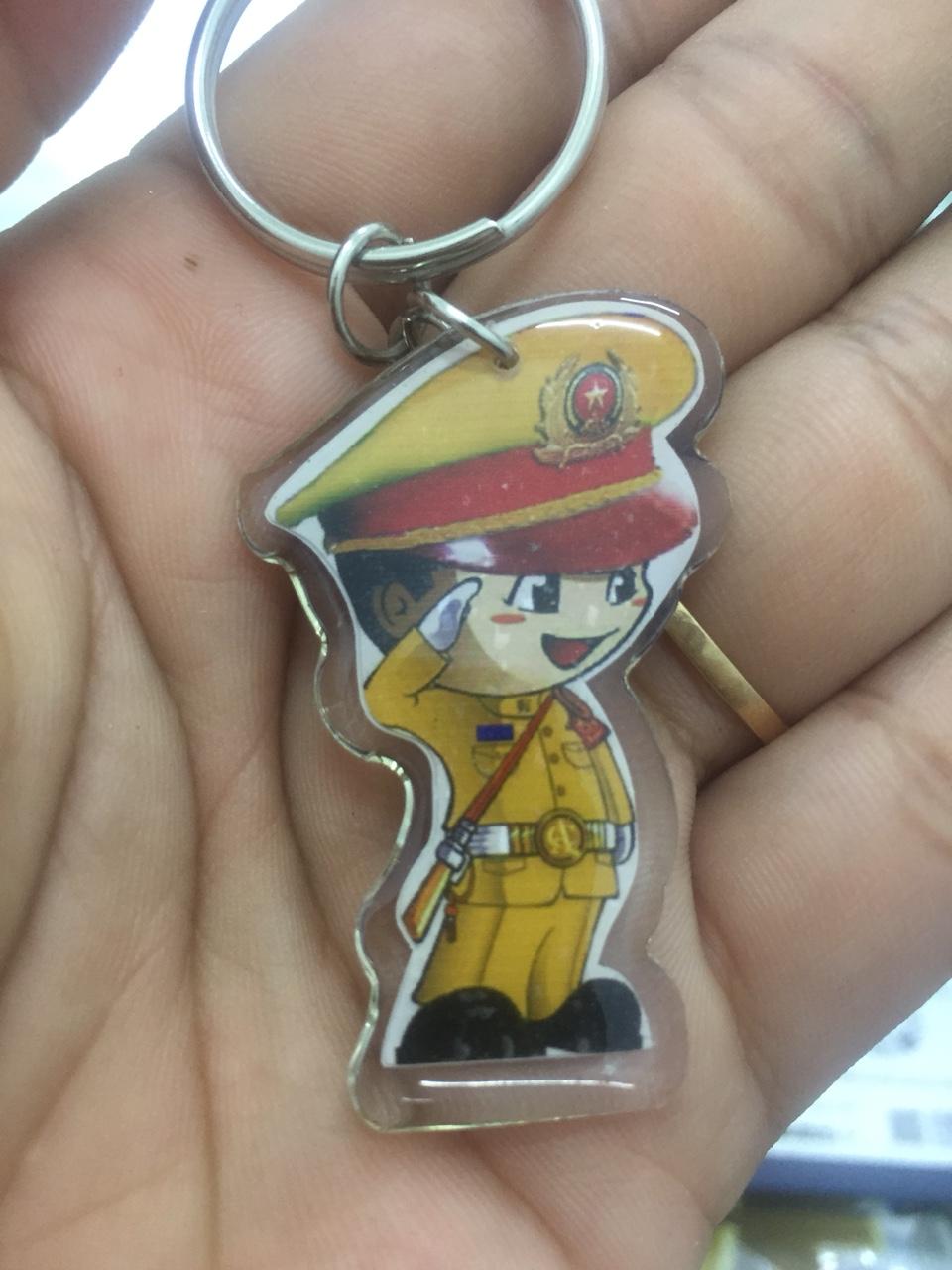 [HCM]Combo 12 Móc Khóa Chibi Công an