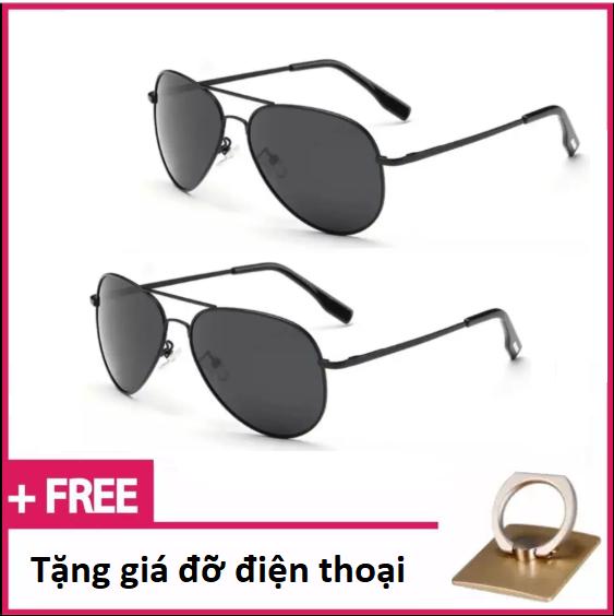 Kính mát nam kiểu dáng phi công HTh15/5 (Đen) + Tặng giá đỡ chiếc nhẫn