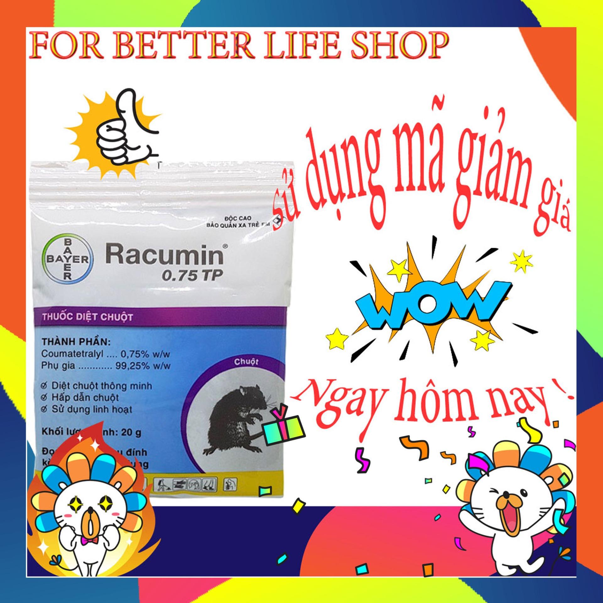 Thuốc trừ chuột 2 gói racumin 0.75tp 20gr