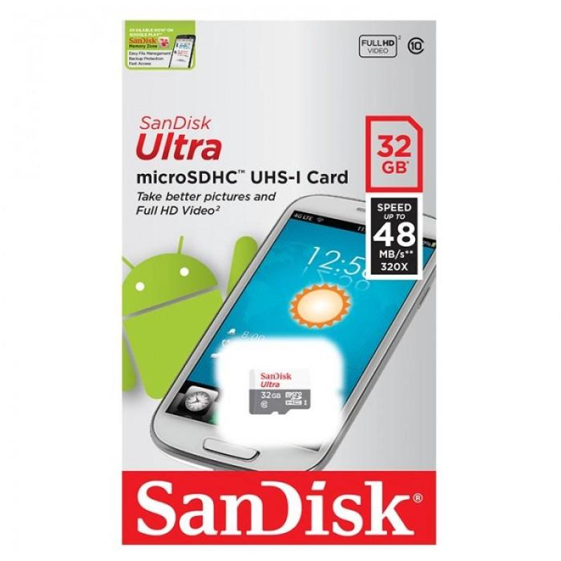 Thẻ nhớ Micro SD SanDisk Ultra 32GB Class 10 (new 2018)