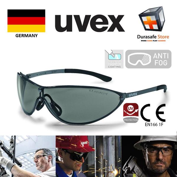 Giá bán Kính Uvex 9153106 Racer MT Sporty safety Sunglasses Metal Frame Grey Anti-Fog Len (tặng kèm hộp đựng kính)