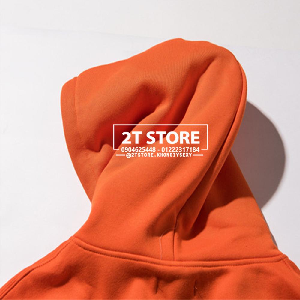 2T STORE ÁO KHOÁC HOODIE NỈ CÓ NÓN TRƠN MÀU CAM2TAKN08001-21.jpg