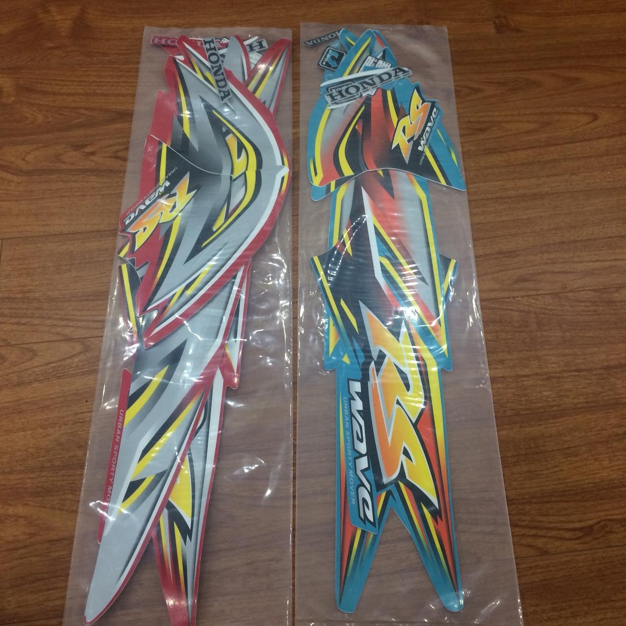 Tem  xe Wave RS -WAVE ALPHA -WAVE 2007 - 2008 màu đỏ đen hàng chất lượng cho a e dân chơi