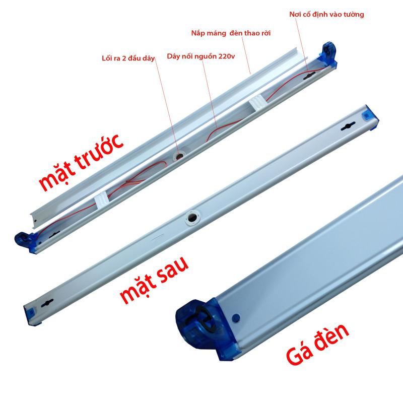 Bộ 6 Máng led Tuýp 1.2m 1 bóng đúc nắp rời