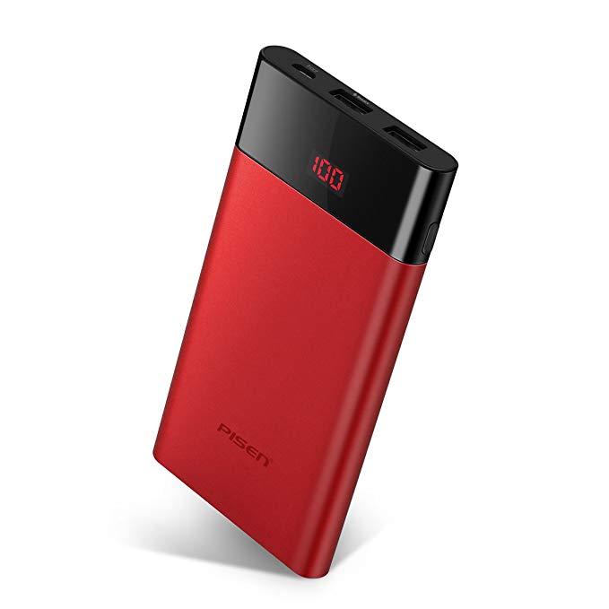 Pin sạc dự phòng pisen color power pro 10000mah - sạc dự phòng vỏ kim loại, 2 cổng usb, led hiển thị, sạc nhanh
