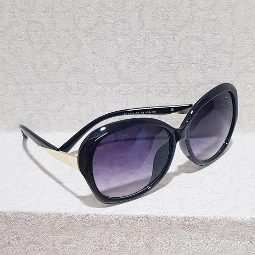 [HCM]Kính Mát Thời Trang Chân Nẹp Kim Loại Tam Giác Nhọn(tròng màu trà)