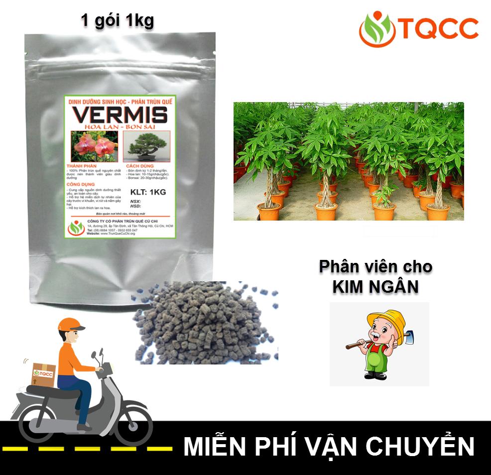 Phân hữu cơ vi sinh cây kim ngân vermis gói 1kg