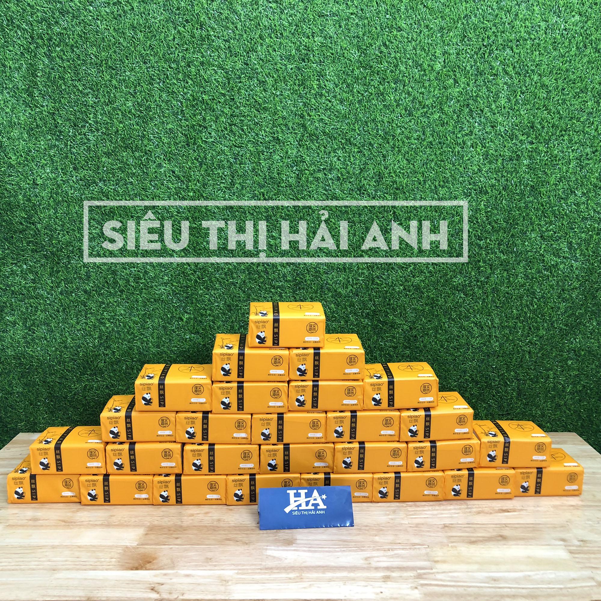 Một thùng giấy ăn gấu trúc chất liệu than tre tự nhiên SIPIAO, Thùng 27 gói giấy ăn sipiao chất lượng -GDHOAA372