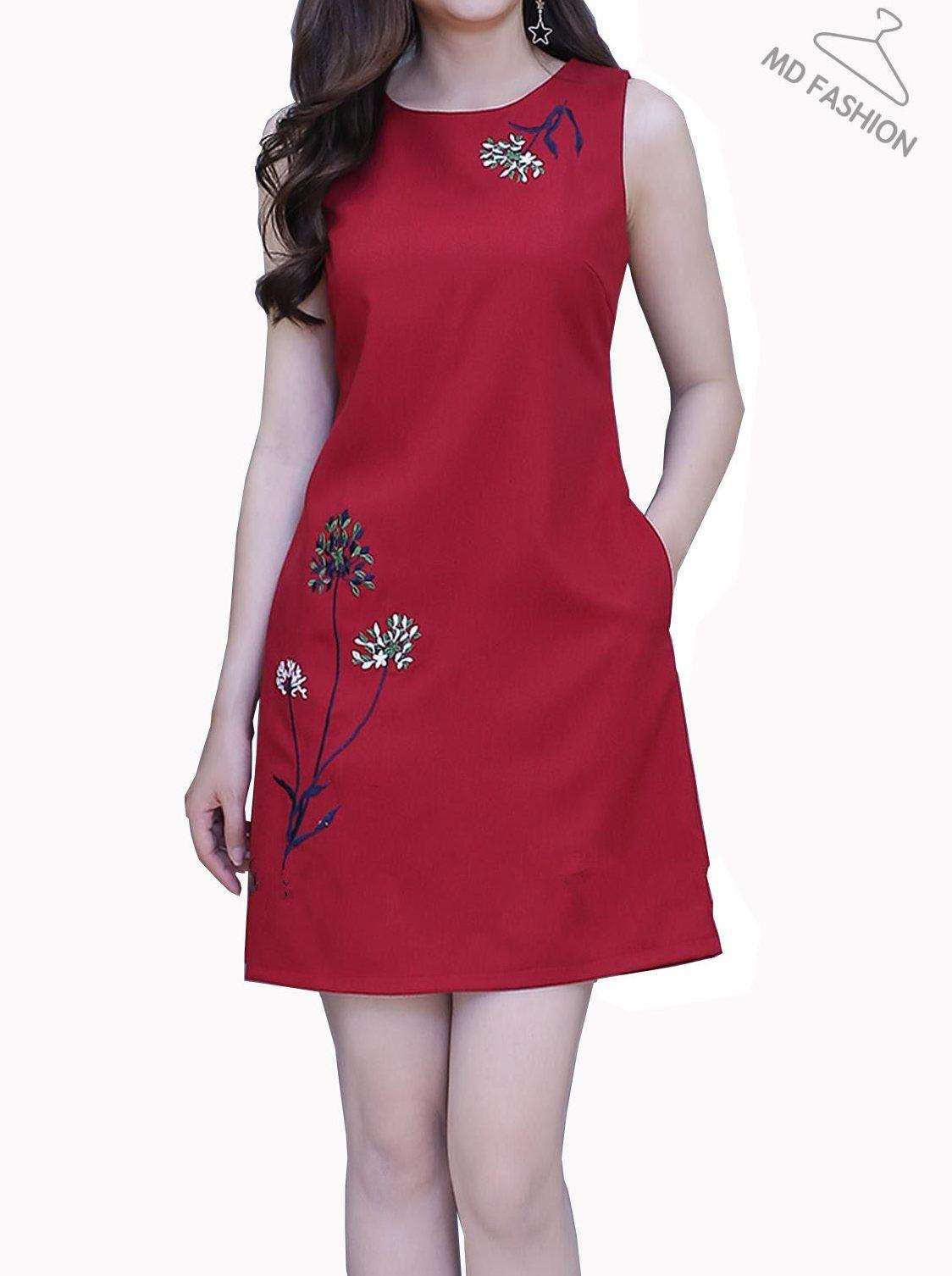 [HCM]ĐẦM SUÔNG IN HOA THỜI TRANG NỮ kt001 (Có size to)