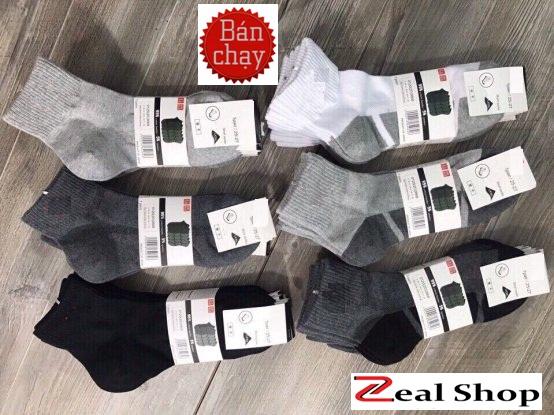 [GIÁ TỐT] Bộ 8 Đôi Tất Vớ Nam Cổ Trung UNI Loại I