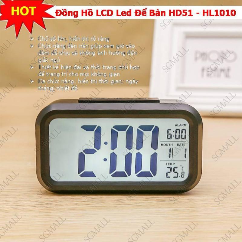 Mua Dong Ho Led, Đồng Hồ Lcd Led Để Bàn Hd51 - Hl1010 Với 4 Chức Năng Đồng Hồ - Báo Thức - Nhiệt Kế - Lịch, Cảm Biến Ánh Sáng Tự Động, Không Gây Nhức Mỏi Mắt Ban Đêm, Thiết Kế Nhỏ Gọn, Bảo Hành Uy Tín. bán chạy