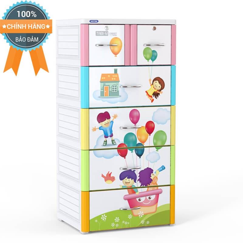 Tủ tabi - m duy tân 5 ngăn đa sắc - bé thả bóng- hỗ trợ ráp tủ miễn phí nội thành hồ chí minh