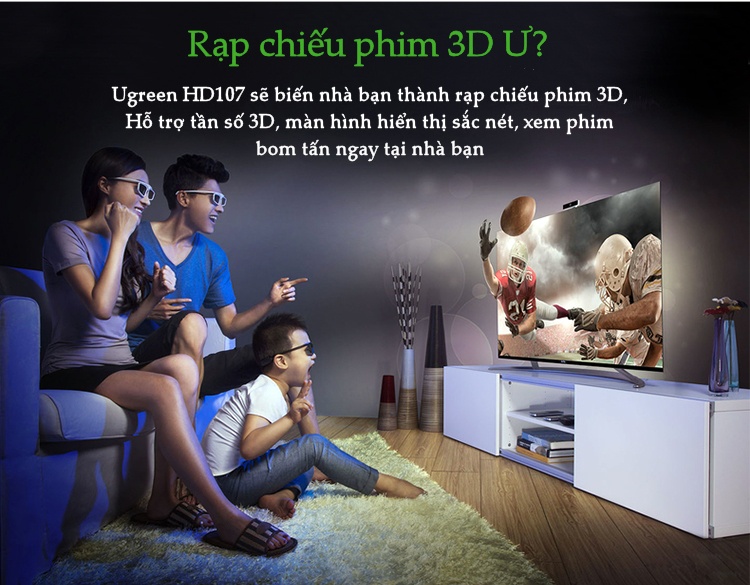 Dây nối dài HDMI 1.4 thuần đồng 19+1, dài 0.5-2M UGREEN HD107 Dây nối dài HDMI 1.4 thuần đồng 19+1, dài 0.5-2M UGREEN HD107
