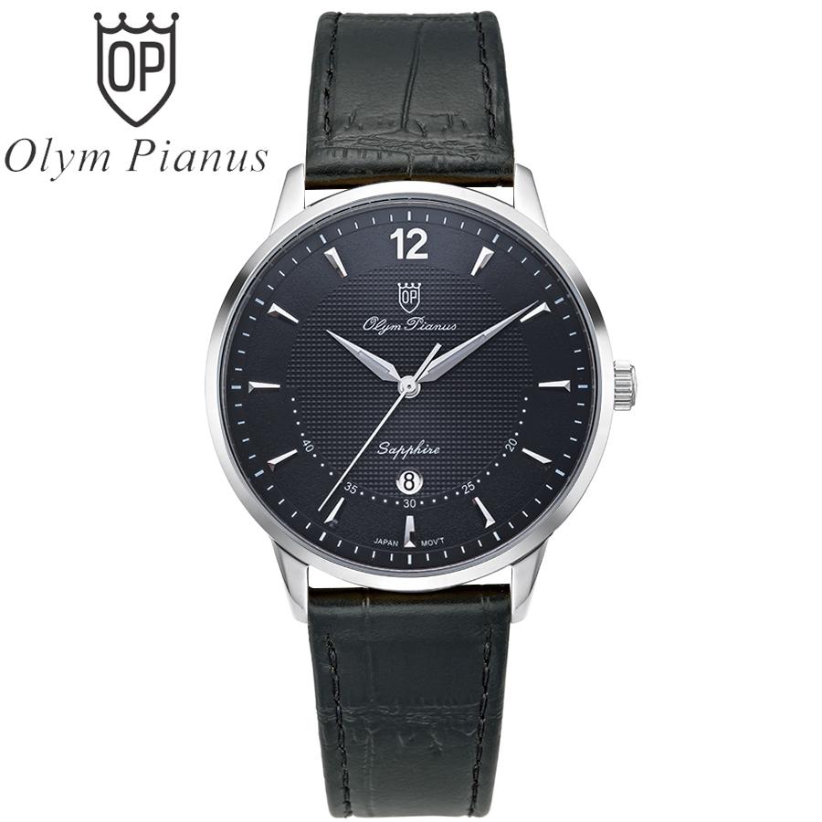 Đồng hồ nam mặt kính sapphire olym pianus op5709ms-gl đen
