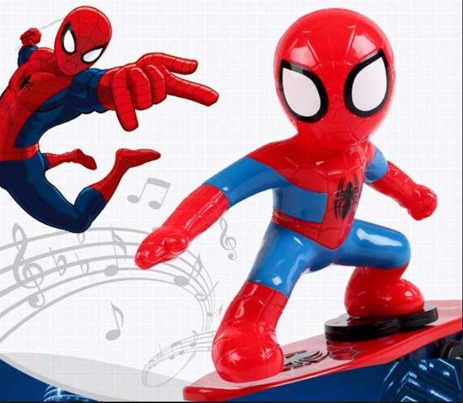 Siêu nhân nhện lướt ván Khả năng làm trò thú vị của người nhện trượt patin xoay 360 độ