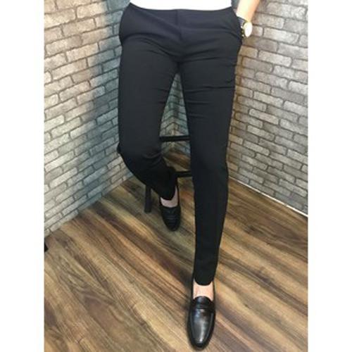 Quần Tây Nam Màu Đen Chất Vintage 100% Co Giãn 4 Chiều Mềm Mịn Thời Trang