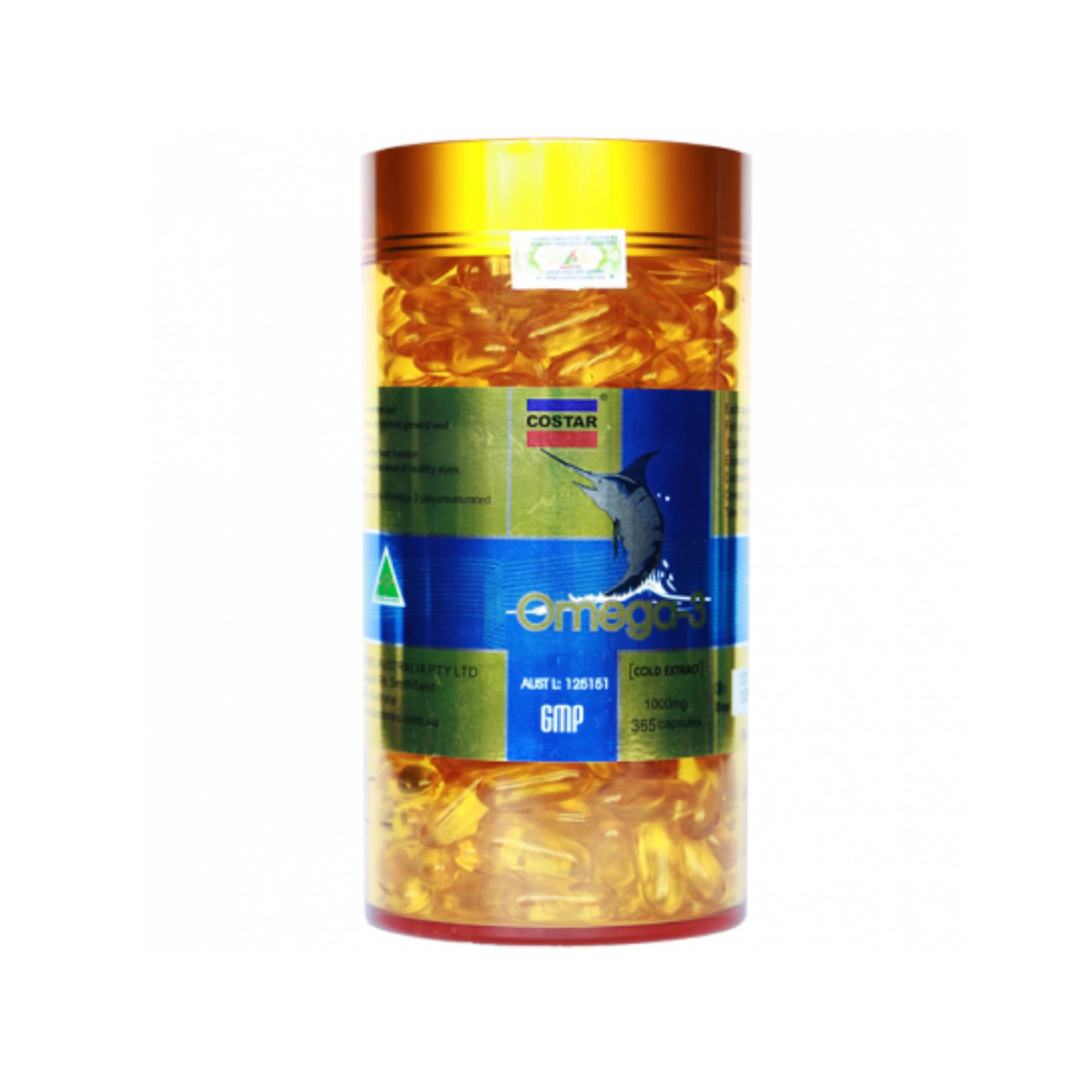 Viên Uống Dầu Cá Omega 3 Costar Úc 1000mg Loại 365 Viên