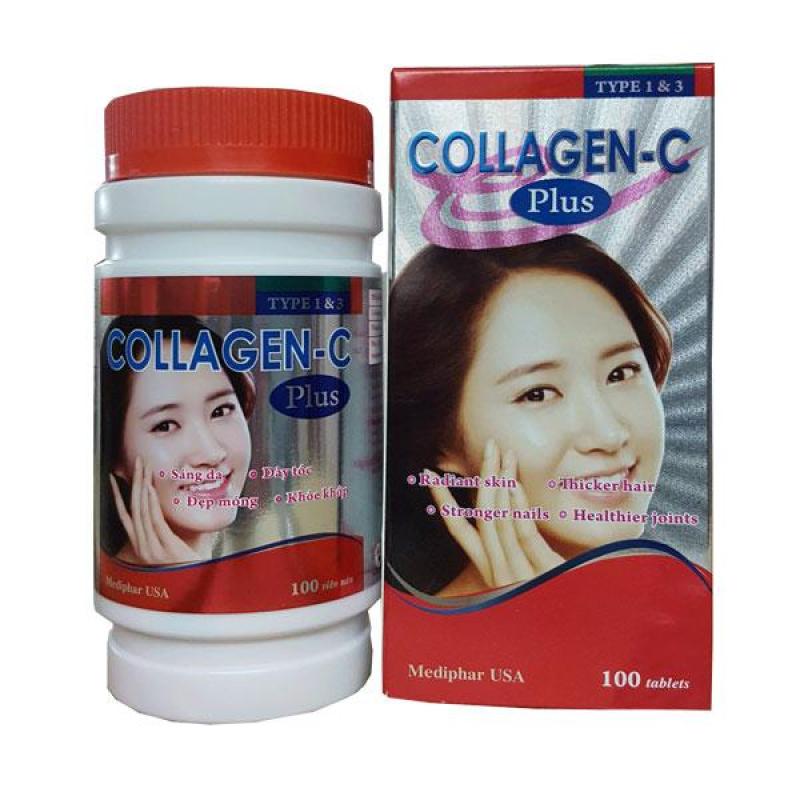 Viên uống hỗ trợ làm đẹp Collagen-C Plus 100 viên nén - Mediphar Usa sản xuất chuẩn GMP nhập khẩu
