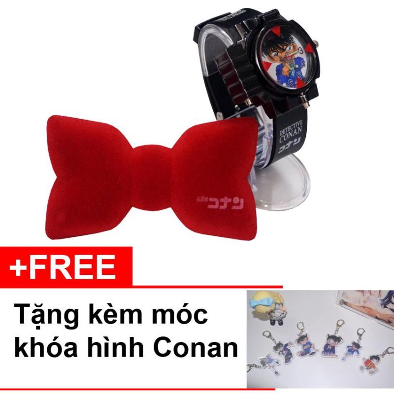 Nơi bán Bộ đồng hồ Conan chiếu đèn Laser và nơ Conan thu âm giọng nói + Tặng kèm móc khóa hình Conan