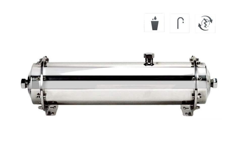 Máy lọc nước, GIA ĐÌNH - Màng Lọc nước,  Cột lọc nước - MÀNG SIÊU LỌC  UF LIỀN VỎ INOX 1000L - Độ đục sau lọc < 0.1NTU - Lọc nước sinh hoạt