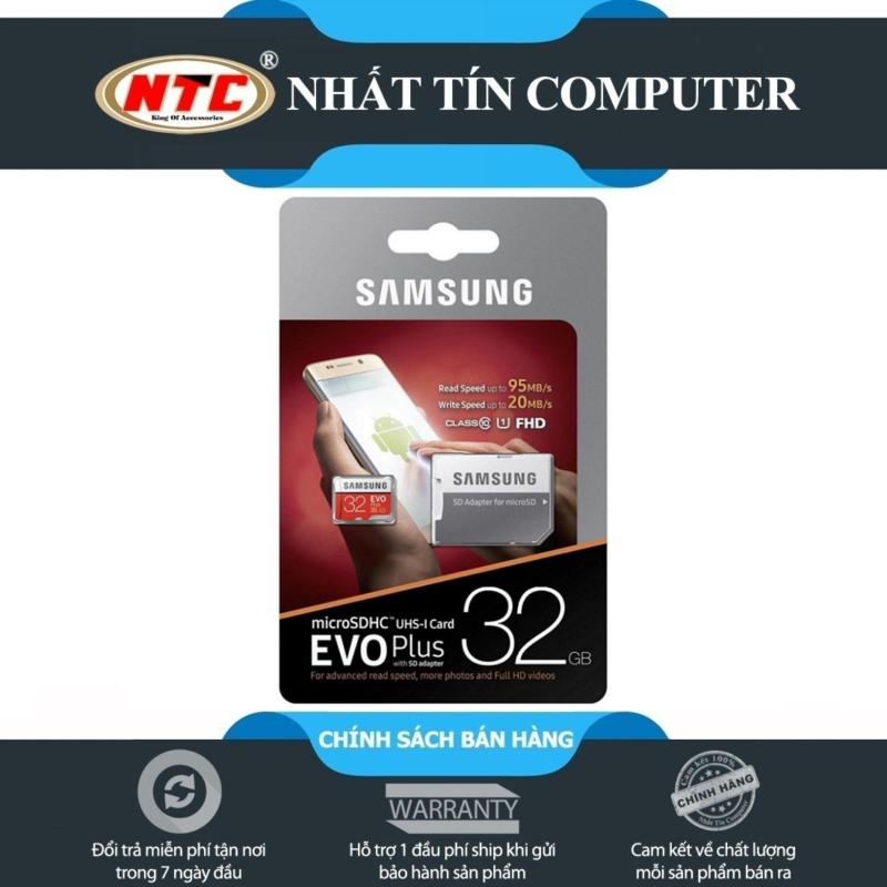 Thẻ nhớ MicroSDHC Samsung EVO Plus 32GB 95MB/s box Anh + tặng kèm adapter