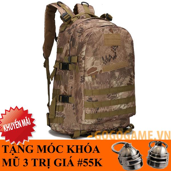 Balo 3 Pubg Size Chuẩn - Tặng Móc Khóa Mũ Level 3 Pubg