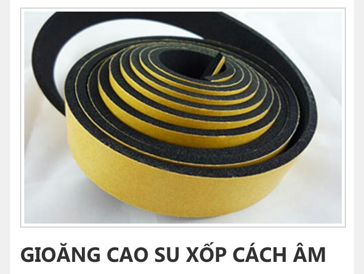 Cuộn GIOĂNG CAO SU XỐP TỰ DÍNH CÁCH ÂM GIẢM ỒN, bản rộng 30mm x dài 9,14m x dày 5mm