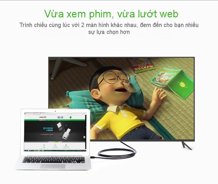 Cáp chuyển đổi Mini Displayport sang VGA dài 1,5m UGREEN MD103 Cáp chuyển đổi Mini Displayport sang VGA dài 1,5m UGREEN MD103